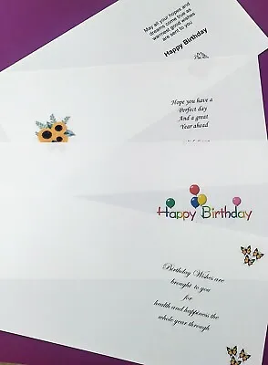 £3.50 • Buy 20 5  X 5  Birthday Card Inserts For Handmade Cards