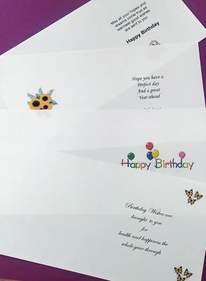 £3.50 • Buy 20 5  X 5  Birthday Card Inserts For Handmade Cards