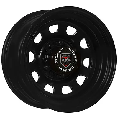 $119.45 • Buy Extreme 4x4 Steel Wheel D-HOLE 16X8 6/139.7 20P BLACK 106.1 FIT HILUX TRITON CAP