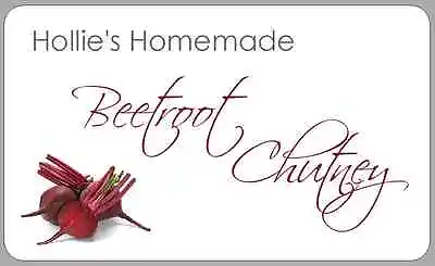 Homemade Beetroot Chutney Stickers Personalised Homegrown Pickled Produce Labels • £2.70
