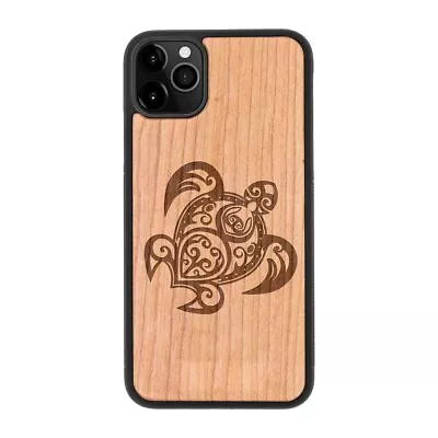 £21.99 • Buy Tribal Turtle Natural Carved Wooden Phone Case IPHONE SAMSUNG HUAWEI PIXEL