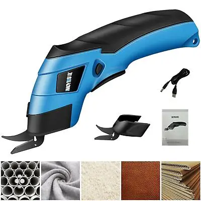 £22.51 • Buy Cordless Electric Scissors USB Rechargeable Small Shears Box Rug Cutter