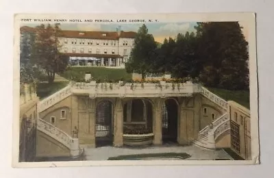 Postcard NY New York Lake George Pergola Ft. William Henry Hotel Vtg Souvenir  • $7.49