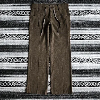 Anthropologie Cartonnier 6 Mid Rise Wide Leg Drawsting Dress Career Pants Brown • $24.42
