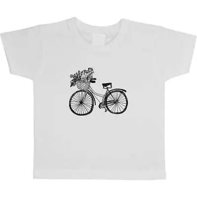 'Flower Basket Bike' Children's / Kid's Cotton T-Shirts (TS010951) • £5.99