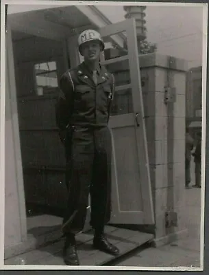 Vintage Photograph Ww11 W2 Military Police Mp Uniform Helmet Tokyo Japan Photo • $6