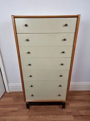 Mid-century G Plan Librenza Oak Chest Of Drawers With Painted Front C.1960 • £275
