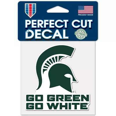 Michigan State Spartans 4  Perfect Cut Decal Sticker Car Truck Auto #2 • $6.49