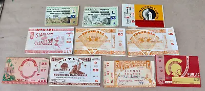 10 USC Southern California College Football Ticket Stub Lot 30s-40s Rose Bowl • $650