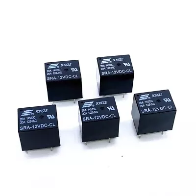 £1.95 • Buy Mini Power Relays  5V 12V 24V DC Coils - 20A / 10A SPCO/SPDT Contacts