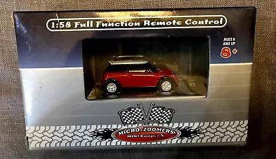 MICRO-ZOOMERS Mini Cooper S 1:58 Full Function Remote Control Car NEW IN BOX • $21.95