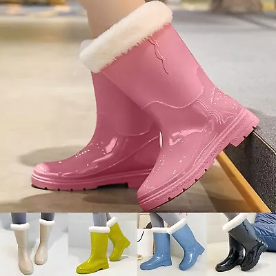 Women  High Heel Knee High Comfort Lady Shoes Mid Calf Snow Boots Non Slip • $61.03