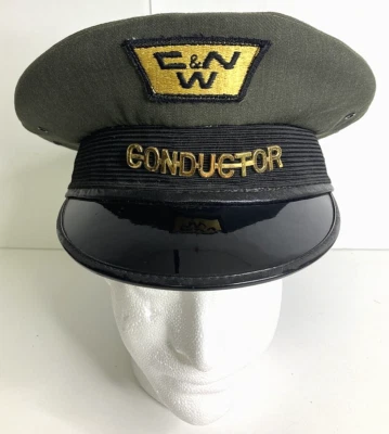 $200 • Buy Vintage C & NW Railroad Conductor Hat Chicago & North Western Railroad Cap 7 1/4