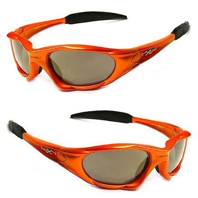 XLoop Mens Womens Sports Sunglasses W/Free Pouch -Orange Frame Tinted Brown Lens • $10.99
