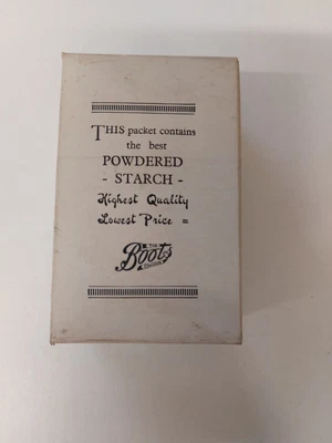 £7 • Buy Vintage Boots Powdered Starch Laundry Powder Advertising Pharmacy Box