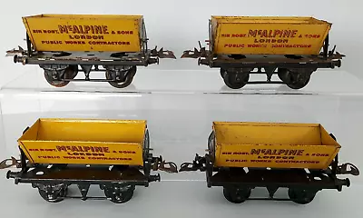 O Gauge HORNBY SERIES No. 1  Side Tipping Wagons X 4  - McAlpine Public Works • £21.50