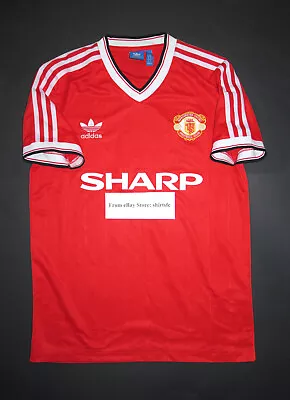 1986 Adidas Originals Manchester United Home Jersey Shirt Kit England • $349.99