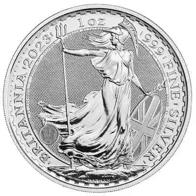 2023 U.K. 2 Pound Silver King Charles Britannia .999 1 Oz BU • $31.99