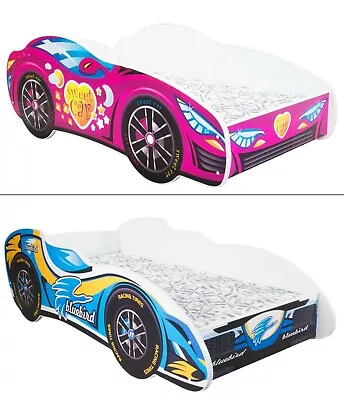 SALE! Racing Car Bed Children Boys Girls Bed With MATTRESS 140x70cm + FREE GIFT • £182.90