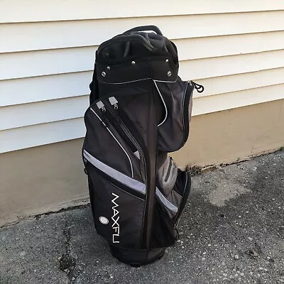 Maxfli Honors 14 Way Golf Cart Bag Shoulder Strap Black NO RAIN HOOD Smart Lift • $80.99