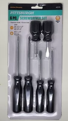 Pittsburgh 6 Pc Magnetic Tip Screwdriver Set Ergonomic Handles Lifetime Warranty • $10.99