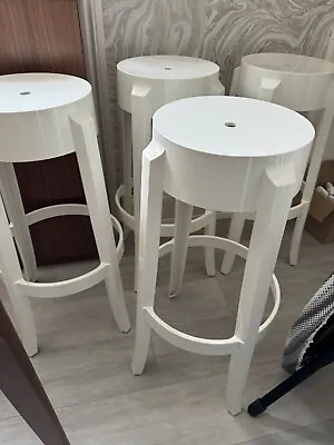 4 X Kartell Ghost Bar Stools/chairs - White (ex Display) • £499