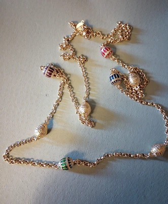 $29.99 • Buy Vintage Joan Rivers Gold Tone & Enamel Necklace. 44 