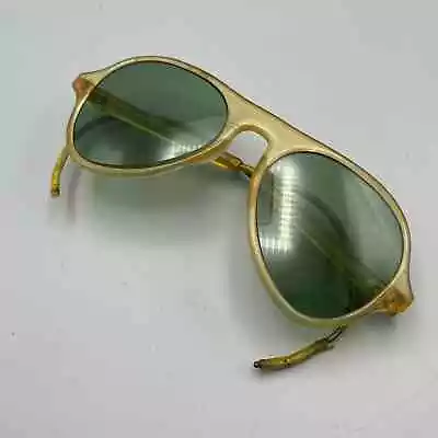 Vintage Aviator Green Lens Safety Glasses Sunglasses Wrap Around Cosplay Retro • $34.99