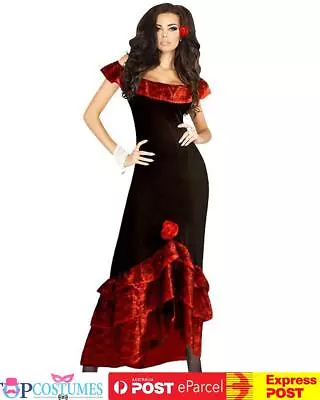 Salsa Flamenco Dancer Spanish Senorita Spain Dancing Costume Fancy Dress • $43.20