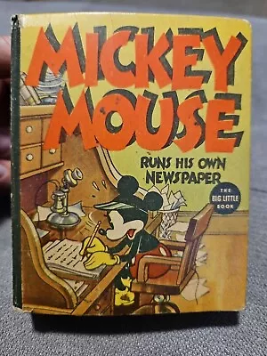Mickey Mouse Runs HIs Own Newspaper 1937 Big Little Books • $25