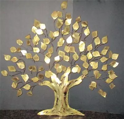 Rare Mid Century Bergasse Brass Modernist Tree Wall Sculpture 27 X 26 Signed • $240