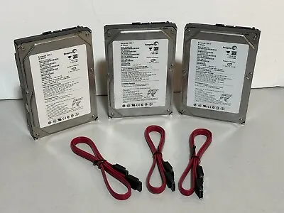 Lot Of 3 - Seagate 80Gb 7200 Rpm SATA 3.5  HDD Hard Drive W/cable - ST380817AS • $32.29
