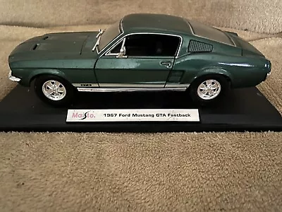 Maisto 1967 Ford Mustang GTA Fastback Green Diecast • $15