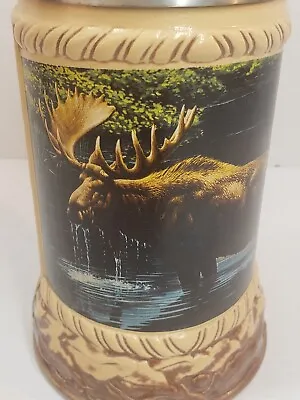 Moosehead Beer Canadian Lager Stein Limited Edition # 1564 Lidded Mug 1980s • $44.98