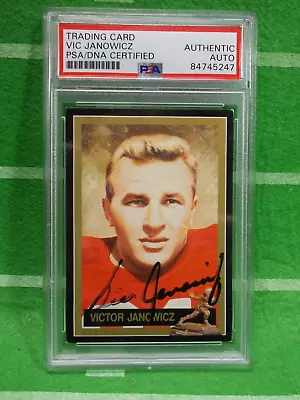 Vic Janowicz Autographed 1950 Heisman Winner Autographed Card Ohio State PSA/DNA • $385.31