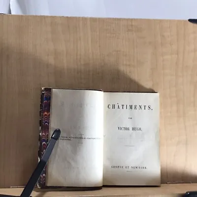 1853 - Victor Hugo’s Chatiments - True First Edition - Half Leather Miniature  • $400