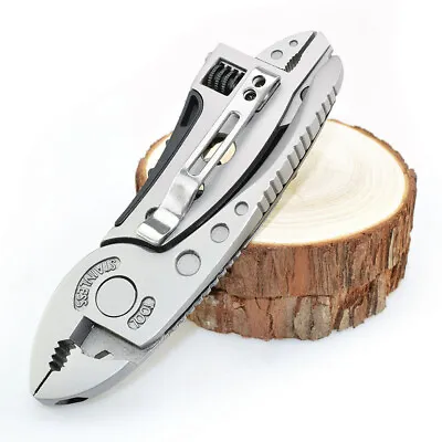 Multi Tool Set Adjustable Wrench Jaw Screwdriver Pliers Knife Survival Gear New • $12.78