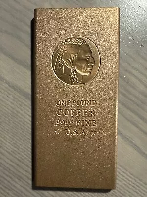 1 (One) Pound .999 Copper Bullion Bar By Unique Metals • $19.99