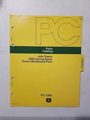 John Deere 3200 Spring Reset Drawn Moldboard Plow Parts Catalog PC1506 • $6.26