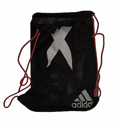 Adidas X Soccer Gym Bag • Mesh • 15x14 W/Drawstrings • Black & White • $14.99