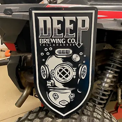 DEEP Brewing Co Logo Tin Tacker Metal Beer Sign • $28