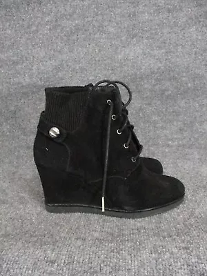 Michael Michael Kors Black Suede Wedge Booties Size 8.5 M  • $20.99