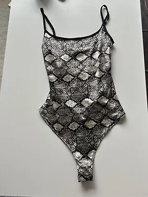 Free People Intimately Basique Snake Bodysuit Tank Top Thong Fairy Grunge XS • $19