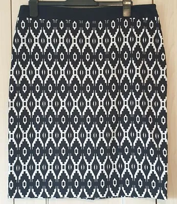 £2.99 • Buy M&S Woman Stretch Cotton Lined Skirt, Monochrome 60s Style, Size 14+