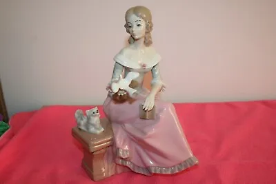 Valencia Porcelain; Lady With Dove And Pup • £10.50