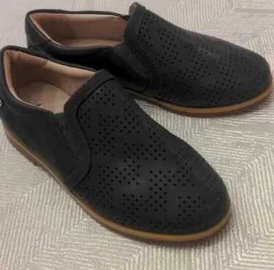 New Venettini Leather Shoes Toddler/Little Kid Gray Dress Loafer Size 24 • $35