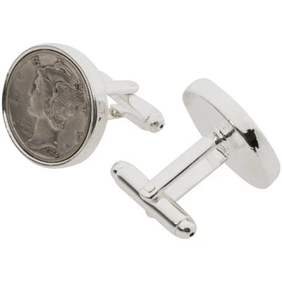 $24.99 • Buy Mercury Dime Cufflinks Manufacturers Direct  Made In Usa