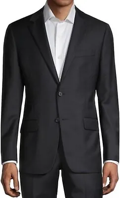 Hickey Freeman Sz 38R Milburn II Wool Suit Jacket Black Sport Coat Blazer $850 • $119.99