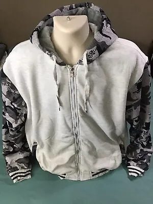 NEW MEN’S FAUX FUR LINED FULL ZIP DIGITAL CAMO PRINT HOODIE JACKET MEN-3xl. NWOT • $19.95