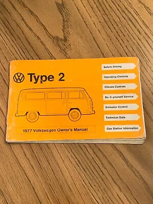 1977 Volkswagen VW Transporter Bus Type 2 Owner's Manual • $49.99